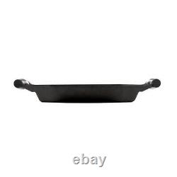 Cast iron collection 12 in. Cast iron grill pan in black