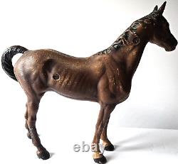 Chestnut Full Figure Cast Iron Horse Doorstop. 10.5'' tall, 6Lbs 0.5oz