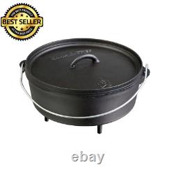 Classic Preseasoned Cast Iron 12 in. Dutch Oven