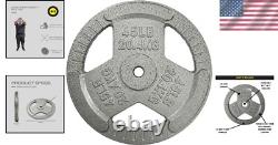Compact 45 lbs Cast Iron Weight Plate with Anti-Rust Enamel Coating Unisex Use