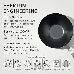 Cookware 12 Blue Carbon Steel Wok (Like Cast Iron, but Better) Profession