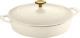 Covered Braiser Cast Iron 4 Qt Latte With Gold Stainless Steel Knob, 80131/087ds