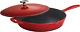 Covered Skillet Enameled Cast Iron 12-inch, Gradated Red, 80131/058ds