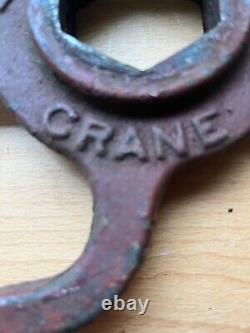 Crane gate valve cast iron 12 diameter hand wheel hex 9 lbs