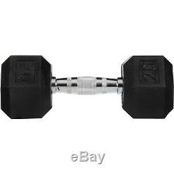 Dumbbell Weight Set With Rack Barbell 150 LB Exercise Gym Workout Fitness Muscle