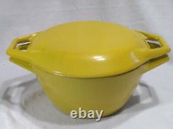 Dutch Oven Cast Iron Enamel Michael Lax COPCO Denmark D1 Vintage Yellow