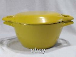 Dutch Oven Cast Iron Enamel Michael Lax COPCO Denmark D1 Vintage Yellow