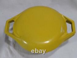 Dutch Oven Cast Iron Enamel Michael Lax COPCO Denmark D1 Vintage Yellow