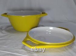 Dutch Oven Cast Iron Enamel Michael Lax COPCO Denmark D1 Vintage Yellow