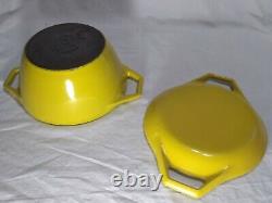 Dutch Oven Cast Iron Enamel Michael Lax COPCO Denmark D1 Vintage Yellow