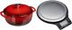 Enameled Cast Iron Covered Dutch Oven, 6-quart, Red