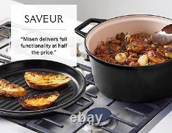 Enameled Cast Iron Dutch Oven 7 QT Dutch Oven Pot with Grill Pan Lid Cast Ir