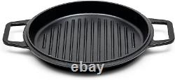 Enameled Cast Iron Dutch Oven 7 QT Dutch Oven Pot with Grill Pan Lid Cast Ir