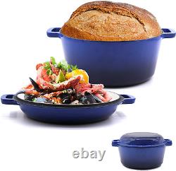 Enameled Cast Iron Dutch Oven for Bread Baking, 5.5 QT Dutch Oven Pot with Lid