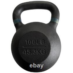 Everyday Essentials 30lbs Cast Iron Kettlebell Single Solid Grip Weight Training