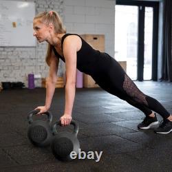 Everyday Essentials 30lbs Cast Iron Kettlebell Single Solid Grip Weight Training