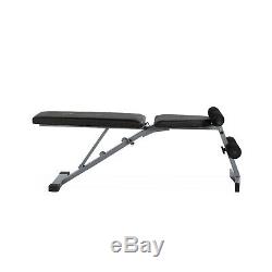 Exercise Bench with 150 Lb Dumbbell Weight Set Barbell Storage Rack Home Gym Fit