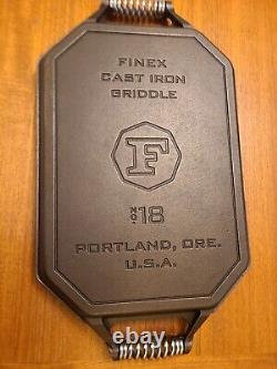 FINEX 18 Double Burner Cast Iron Griddle NEW FREE SHIPPING