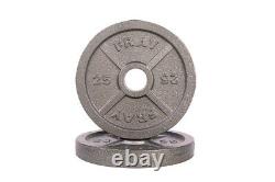 FRAY FITNESS PREMIUM CAST IRON PLATE OLYMPIC WEIGHT 2 25lbs PAIR BARBELL GYM