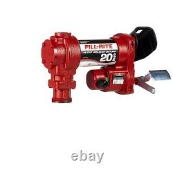 Fill-Rite Fr4204h Fuel Transfer Pump, 12Vdc, 20 Gpm, 1/4 Hp, Cast Iron, 1 In