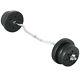 Fitness Barbell Dumbbell Weightlifting Set Work Out Exercises Home Gym Kit 55 Lb
