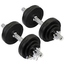 Fitness Maniac USA 65 lbs Adjustable Dumbbells Set Solid Cast Iron Weight Plates