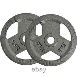 Fitness Olympic Cast Iron Bumper Weight Plates Set 5/11/22/33/44 lbs, Pair