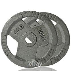 Fitness Olympic Cast Iron Bumper Weight Plates Set 5/11/22/33/44 lbs, Pair