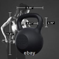 Fitness Powder Coated Cast Iron Kettlebell 100 Lbs Weights Strength Training
