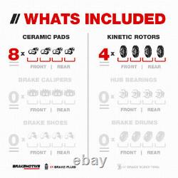 Front and Rear Brake Rotors and Ceramic Pads Kit For Infiniti QX56 QX80 Armada