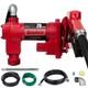 Fuel Transfer Pump Automatic Nozzle, 20 Gpm High Flow 12 Volt Dc Pump Cast Iron