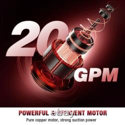 Fuel Transfer Pump Automatic Nozzle, 20 GPM High Flow 12 Volt DC Pump Cast Iron