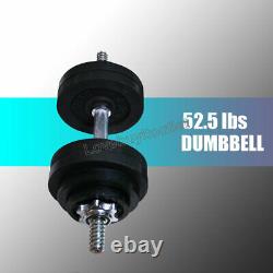 Full Metal 50lb 52.5lb Adjustable Dumbbell Weight Fitness lifting Workout Pro