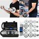 Gym Adjustable Dumbbell Set 44lb Weight Barbell Plates Home Workout Us Stock