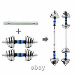 GYM Adjustable Dumbbell Set 44lb Weight Barbell Plates Home Workout US Stock
