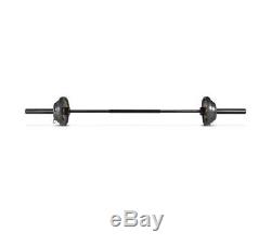 Golds Gym Olympic Weight Set 110 lbs Cast Iron Plates and Bar