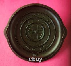 Griswold #8 Cast Iron Raised Letter Low Dome 468 Self Basting Skillet Cover