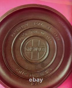 Griswold #8 Cast Iron Raised Letter Low Dome 468 Self Basting Skillet Cover