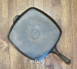 Griswold Pattern 57 Square Cast Iron Skillet With Contoured & Scooped Handle