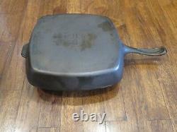 Griswold Pattern 57 Square Cast Iron Skillet With Contoured & Scooped Handle
