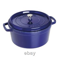 HOT SELLING Staub Cast Iron 7 qt, Round, Dutch Oven, Dark Blue
