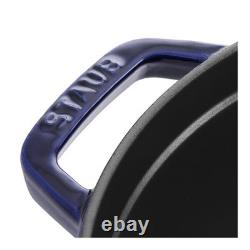 HOT SELLING Staub Cast Iron 7 qt, Round, Dutch Oven, Dark Blue