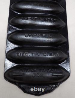 HTF Vintage Griswold No 2700 (#632) Cast Iron Wheat & Corn Stick Pan