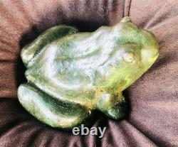 HUBLEY FROG CAST IRON TOAD GARDEN DOORSTOP 6 ORIGINAL HAND PAINTED MARKED 6lbs