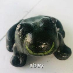 HUBLEY FROG CAST IRON TOAD GARDEN DOORSTOP 6 ORIGINAL HAND PAINTED MARKED 6lbs