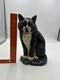 Huge Heavy 9 Lbs Antique Vintage Black White Cat Door Stop Cast Iron 12