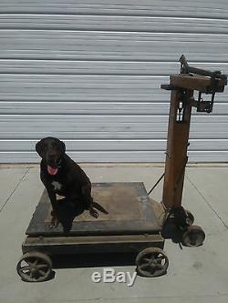 HUGE antique cast iron HOWE platform scale 4000 lbs capacity