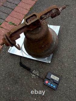 Heavy Antique Cast Iron Church School Bell 30kg 65lbs Rare Original Vickers A/F