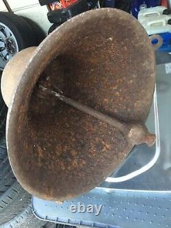 Heavy Antique Cast Iron Church School Bell 30kg 65lbs Rare Original Vickers A/F