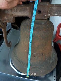 Heavy Antique Cast Iron Church School Bell 30kg 65lbs Rare Original Vickers A/F